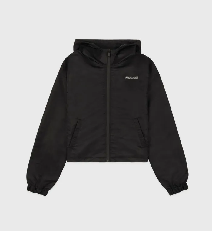 Sporty and Rich Jackets Women Good Health Nylon Windbreaker 8211 BlackWhite
