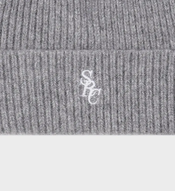 Sporty and Rich Knitwear Women SRC Wool Beanie 8211 Gray