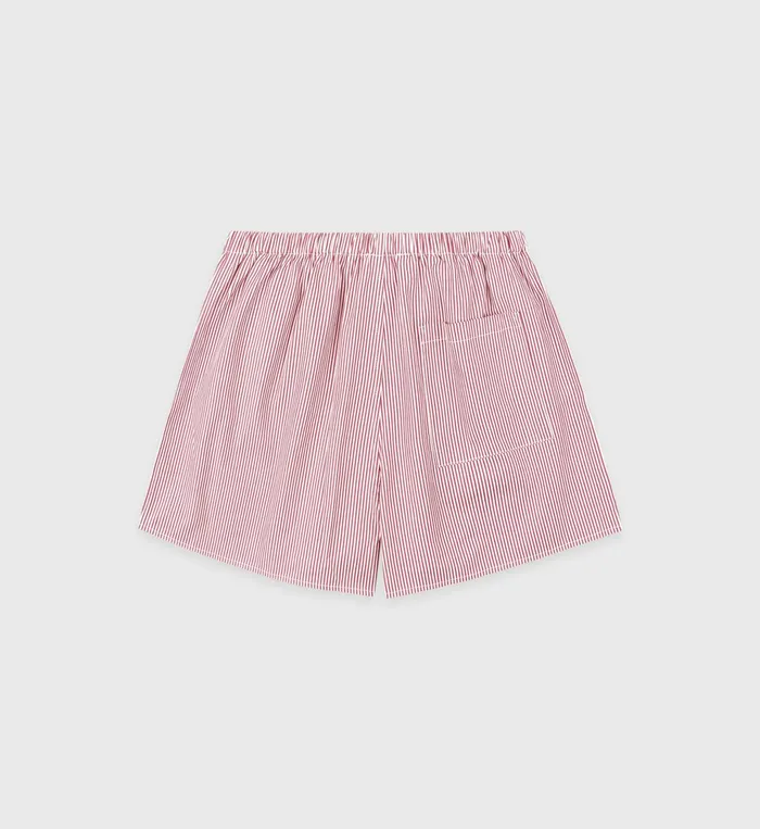 Sporty and Rich Shirting Women SR Sport Mini Boxer Short 8211 Red Striped