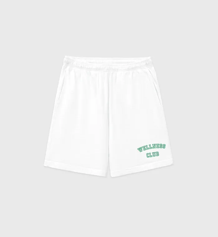 Sporty and Rich Shorts Women Wellness Club Gym Short 8211 WhiteVerde