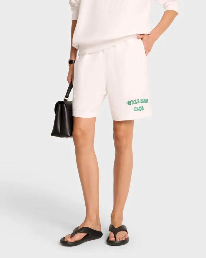 Sporty and Rich Shorts Women Wellness Club Gym Short 8211 WhiteVerde