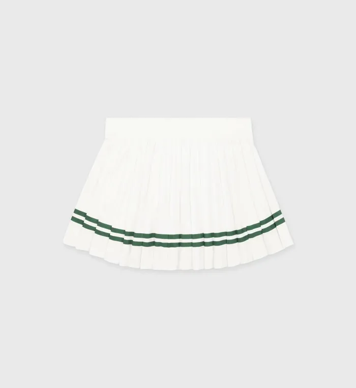 Sporty and Rich Skirts and Dresses Women Classic Logo Pleated Skirt 8211 WhiteForest