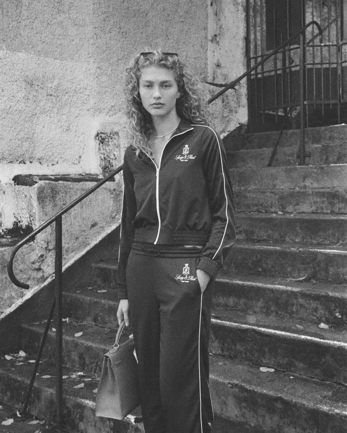 Sporty and Rich Sweatpants Women Vendome Track Pant 8211 RubyWhite