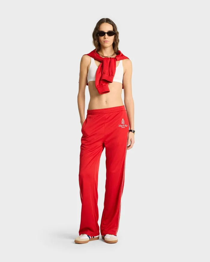 Sporty and Rich Sweatpants Women Vendome Track Pant 8211 RubyWhite
