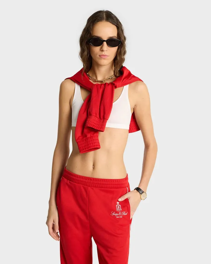Sporty and Rich Sweatpants Women Vendome Track Pant 8211 RubyWhite