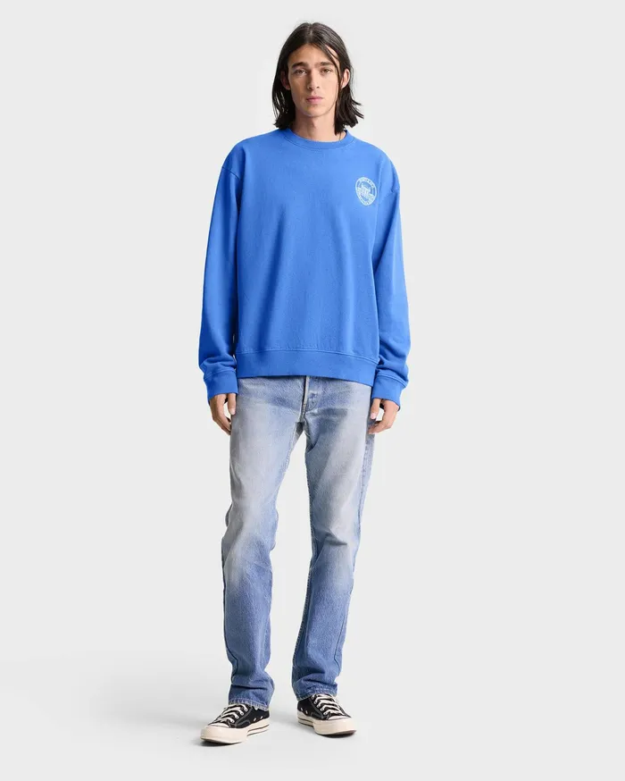 Sporty and Rich Sweatshirts Women Vendome Resort Crewneck 8211 Paris BlueWhite