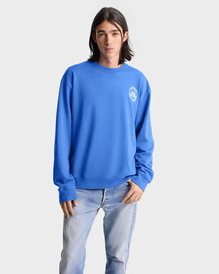 Sporty and Rich Sweatshirts Women Vendome Resort Crewneck 8211 Paris BlueWhite