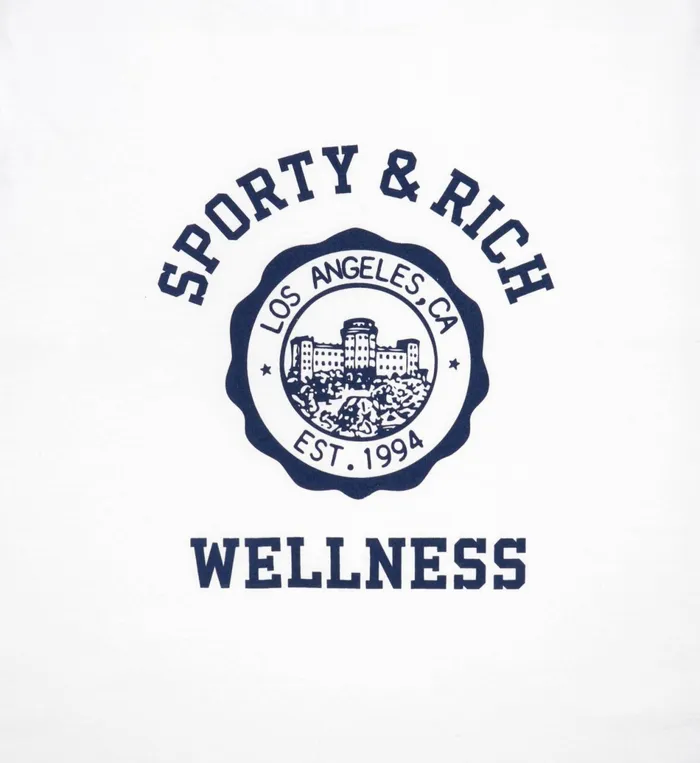 Sporty and Rich TShirts Men Emblem TShirt 8211 WhiteNavy