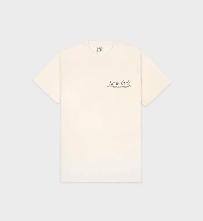 Sporty and Rich TShirts Men NY 94 TShirt 8211 CreamNavy