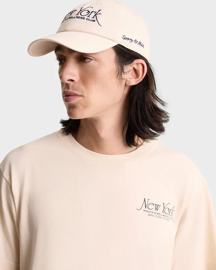 Sporty and Rich TShirts Men NY 94 TShirt 8211 CreamNavy