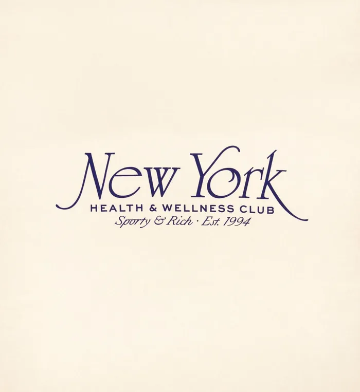 Sporty and Rich TShirts Men NY 94 TShirt 8211 CreamNavy
