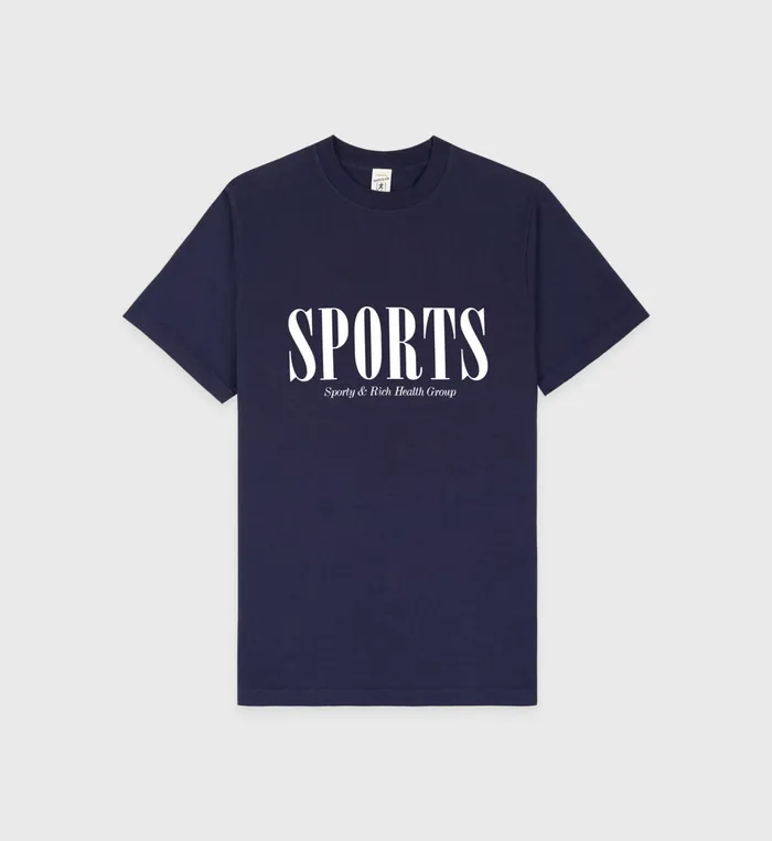 Sporty and Rich TShirts Men Sports TShirt 8211 NavyWhite