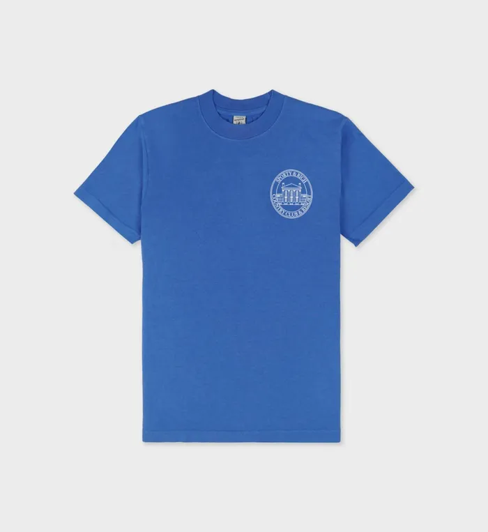 Sporty and Rich TShirts Men Vendome Resort TShirt 8211 Paris BlueWhite