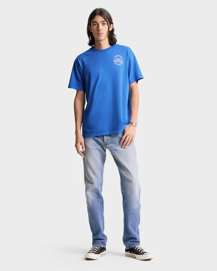 Sporty and Rich TShirts Men Vendome Resort TShirt 8211 Paris BlueWhite