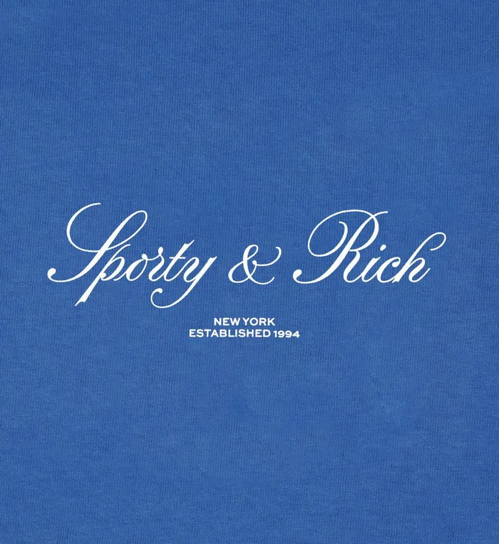 Sporty and Rich TShirts Men Vendome Resort TShirt 8211 Paris BlueWhite