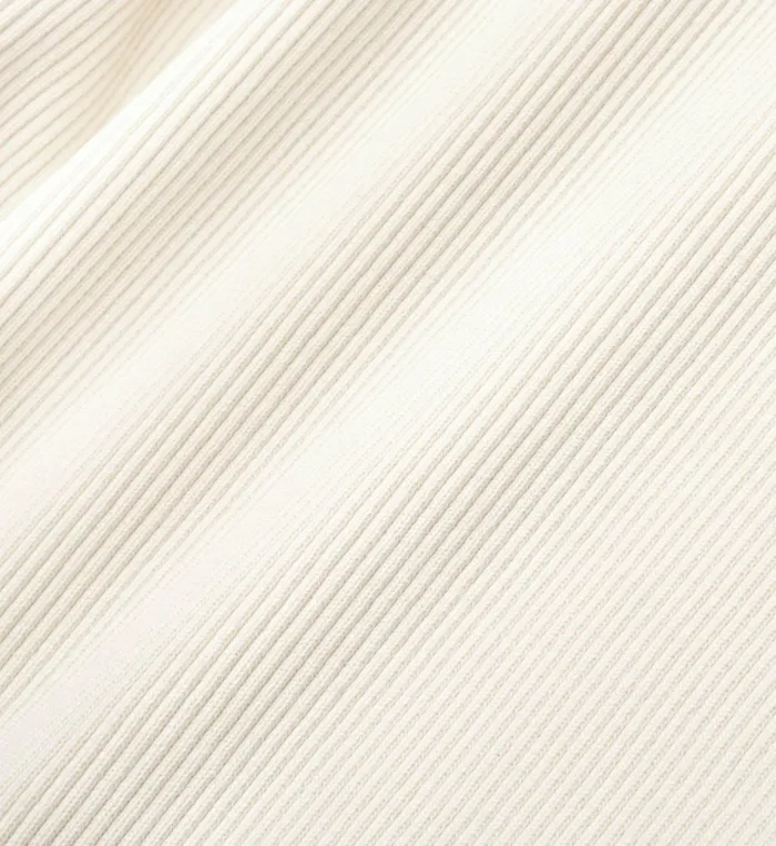 Sporty and Rich Underwear Women Serif Logo Ribbed Biker Short 8211 Cream