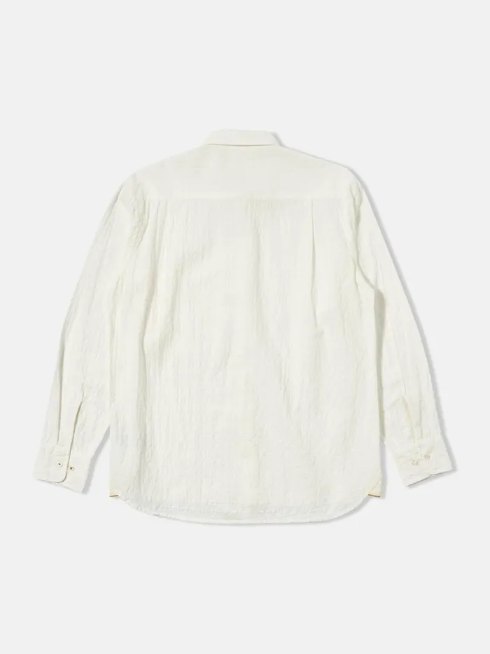 Square Pocket Shirt In Ecru Dolly Stripe Men Universal Works Shirts
