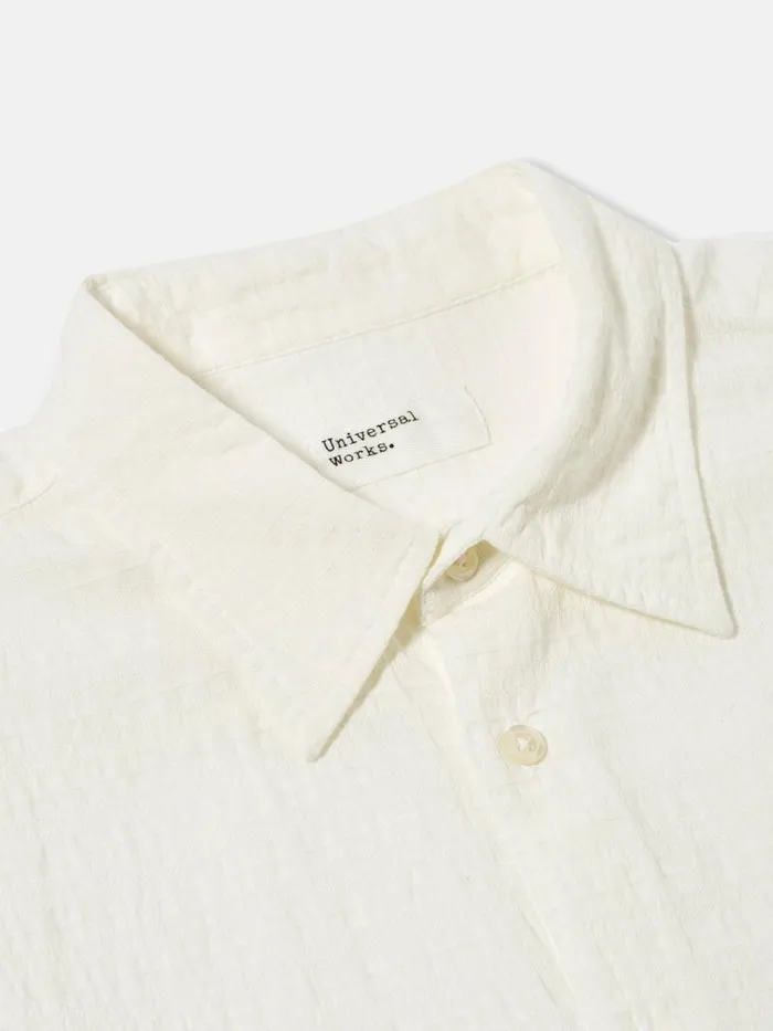 Square Pocket Shirt In Ecru Dolly Stripe Men Universal Works Shirts