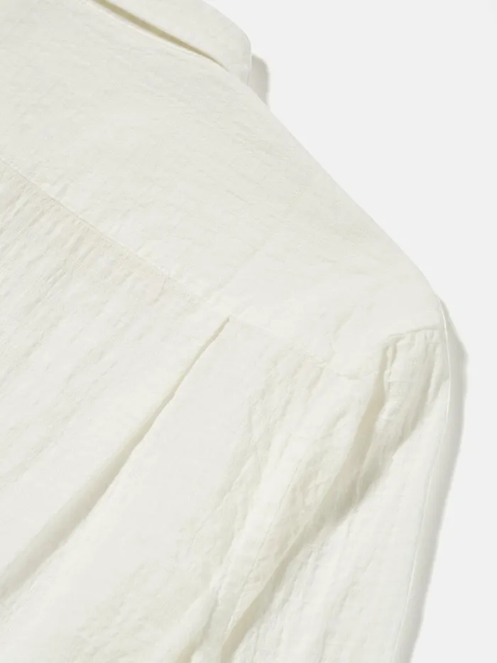 Square Pocket Shirt In Ecru Dolly Stripe Men Universal Works Shirts