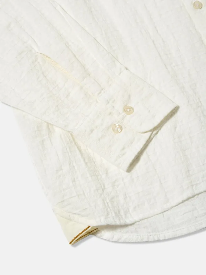Square Pocket Shirt In Ecru Dolly Stripe Men Universal Works Shirts