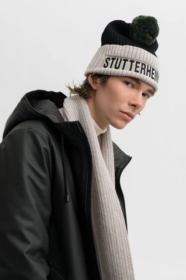 Stutterheim April Beanie Light SandBlack Women Beanies