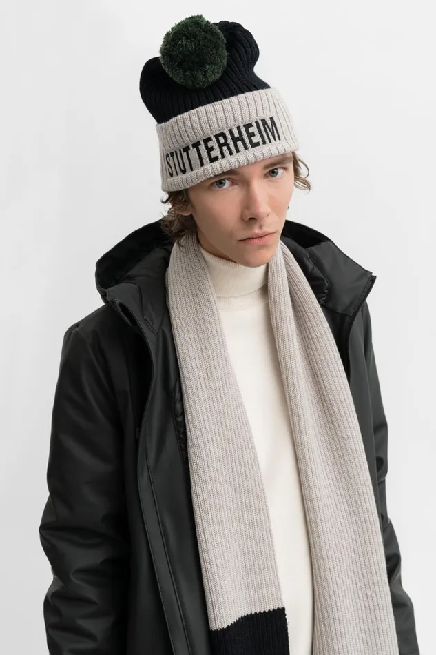 Stutterheim April Beanie Light SandBlack Women Beanies