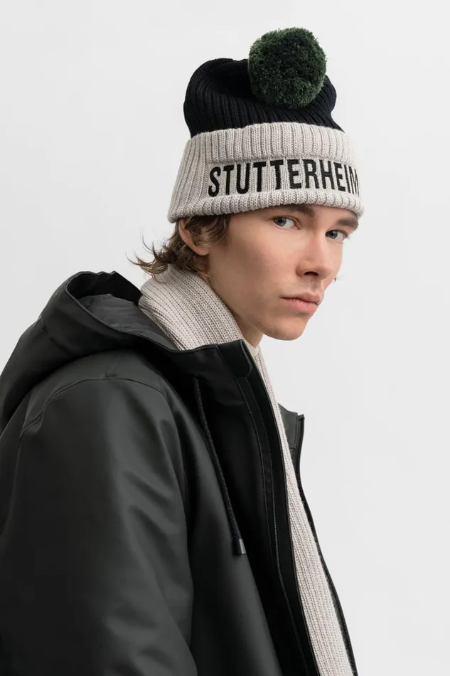 Stutterheim April Beanie Light SandBlack Women Beanies
