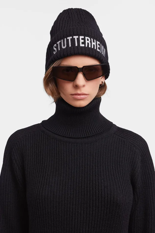 Stutterheim Big L Beanie Black Women Beanies