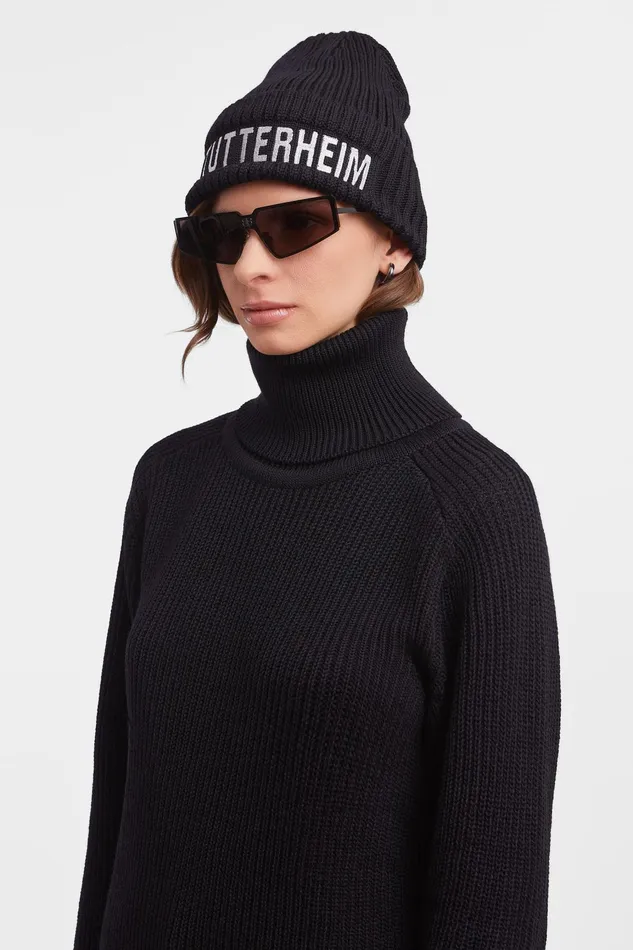 Stutterheim Big L Beanie Black Women Beanies