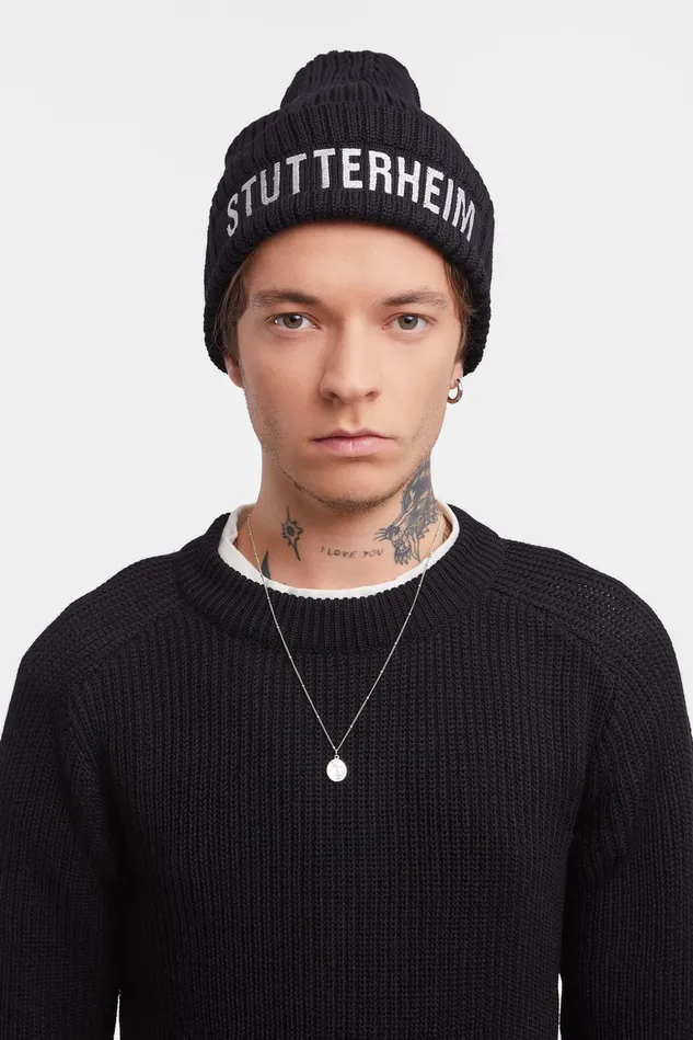 Stutterheim Big L Beanie Black Women Beanies