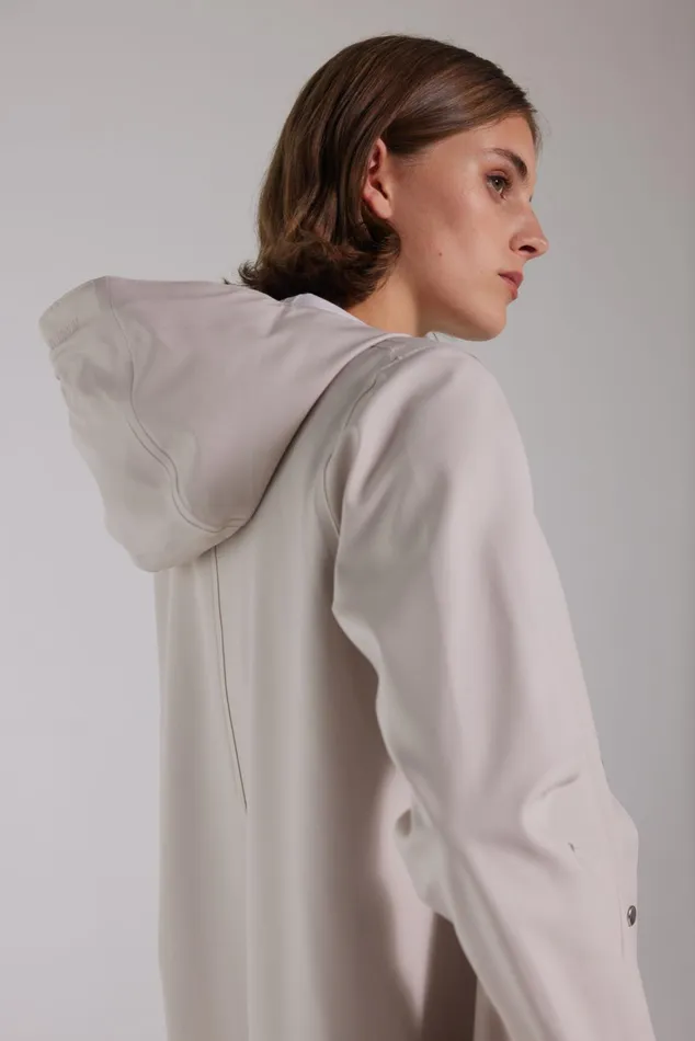 Stutterheim Mosebacke Long Raincoat Light Sand Women Raincoats