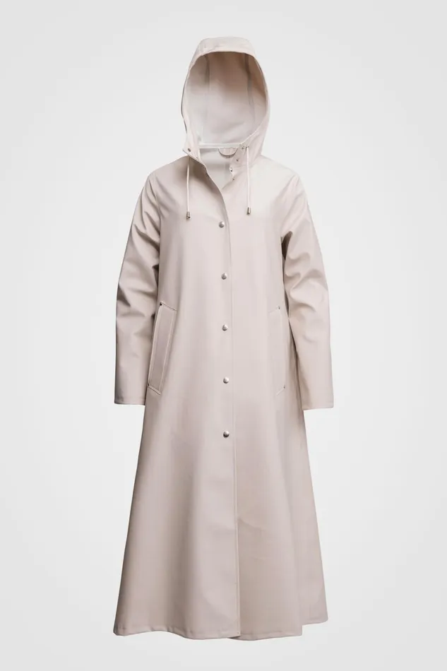 Stutterheim Mosebacke Long Raincoat Light Sand Women Raincoats