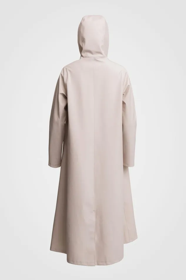 Stutterheim Mosebacke Long Raincoat Light Sand Women Raincoats