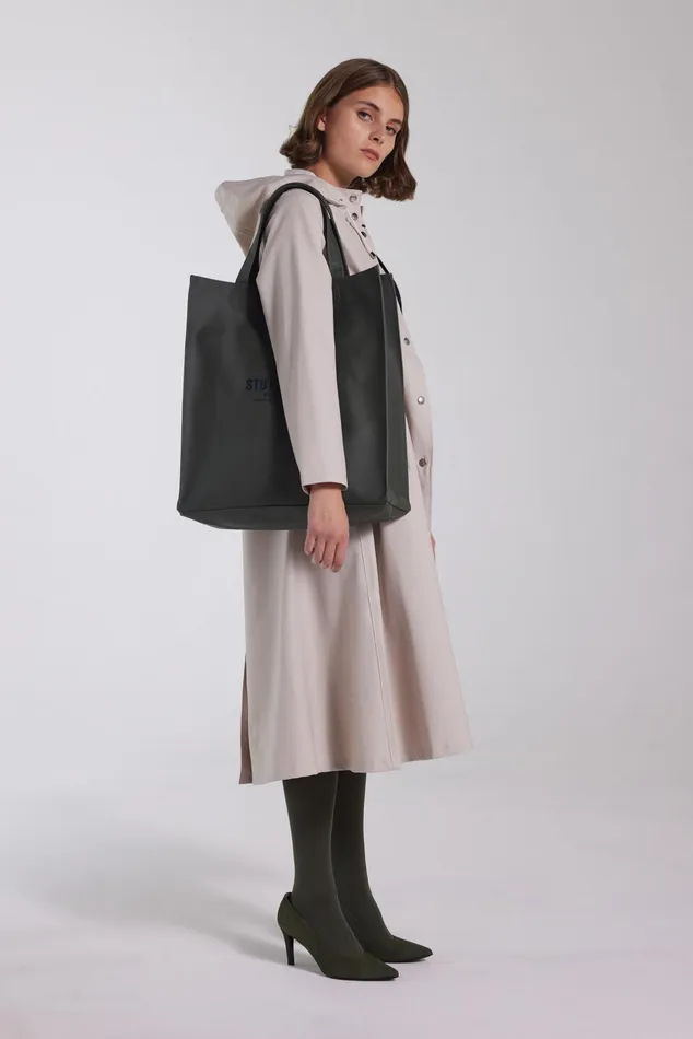 Stutterheim Mosebacke Long Raincoat Light Sand Women Raincoats
