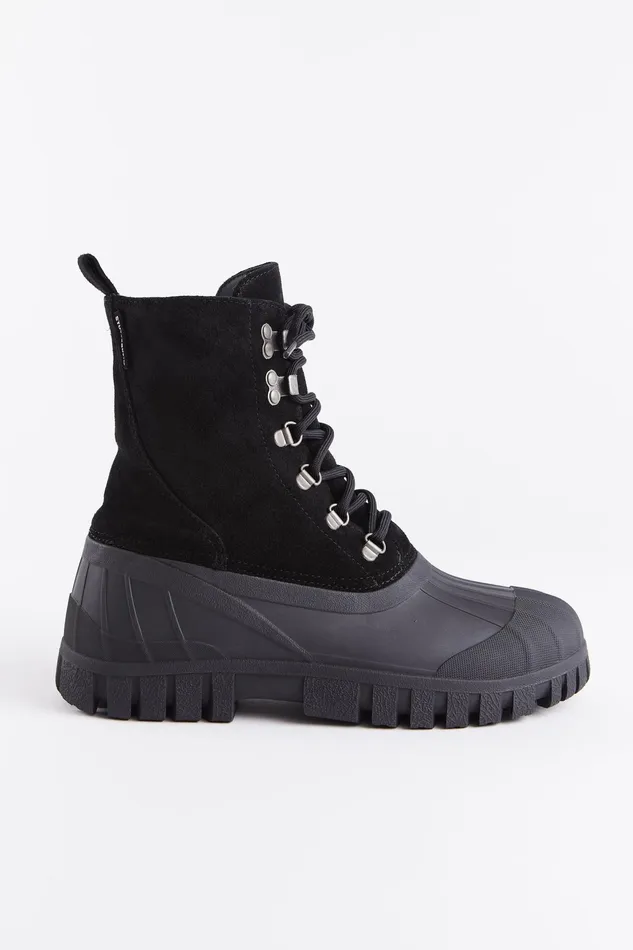 Stutterheim Patrol Boot Suede Black Women Suede Boots