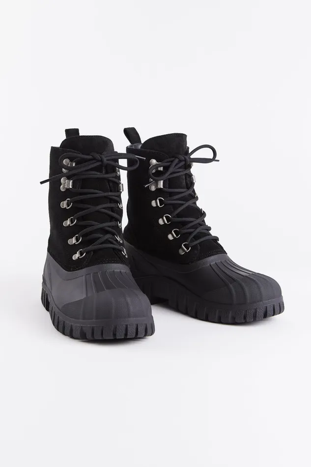 Stutterheim Patrol Boot Suede Black Women Suede Boots