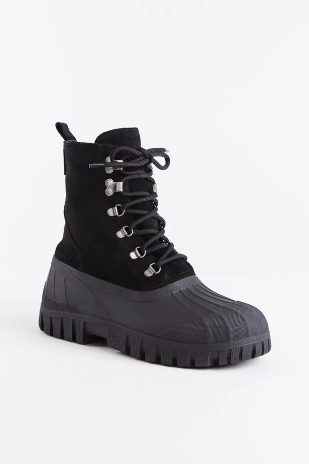 Stutterheim Patrol Boot Suede Black Women Suede Boots