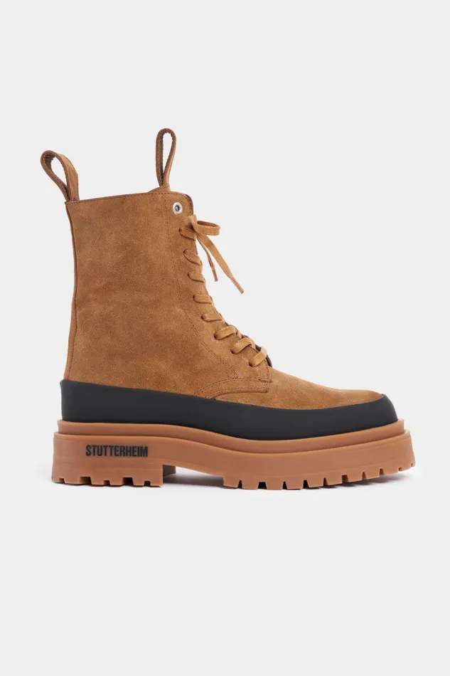 Stutterheim Peace Walker Suede Tobacco Women Suede Boots