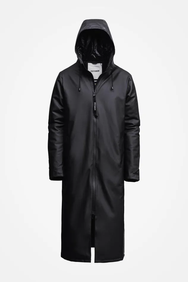 Stutterheim Stockholm Long Winter Jacket Black Men Winter Coats