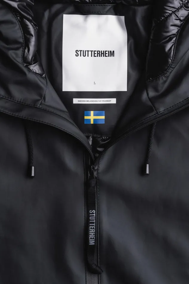 Stutterheim Stockholm Long Winter Jacket Black Men Winter Coats