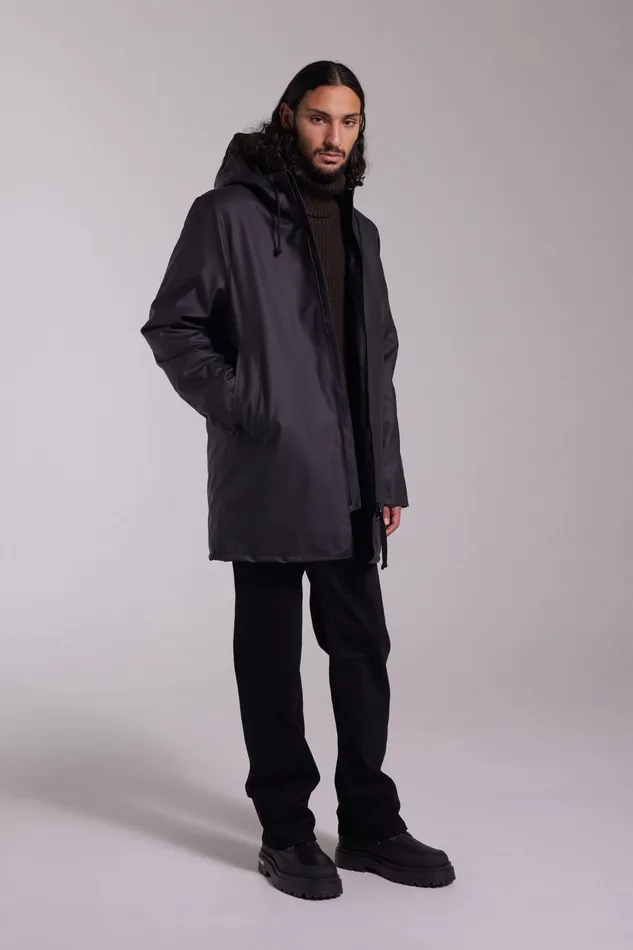 Stutterheim Stockholm Winter Jacket Black Men Raincoats
