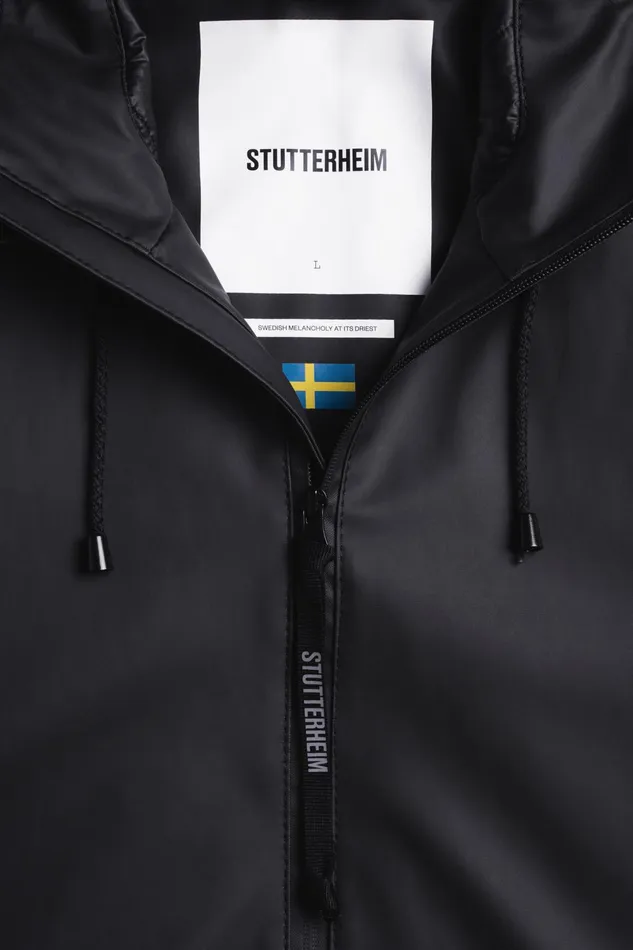 Stutterheim Stockholm Winter Jacket Black Men Raincoats