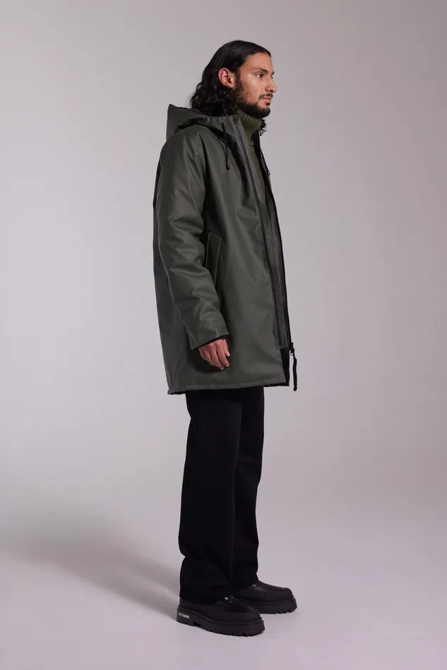 Stutterheim Stockholm Winter Jacket Green Men Raincoats