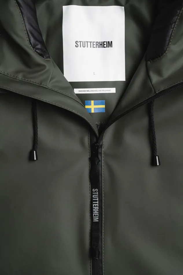 Stutterheim Stockholm Winter Jacket Green Men Raincoats