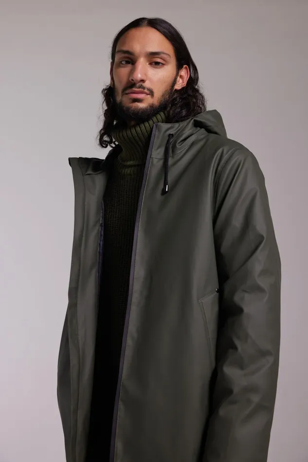 Stutterheim Stockholm Winter Jacket Green Men Raincoats