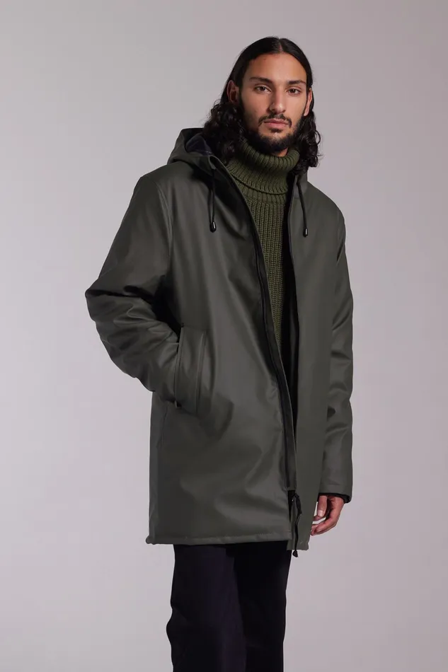 Stutterheim Stockholm Winter Jacket Green Men Raincoats