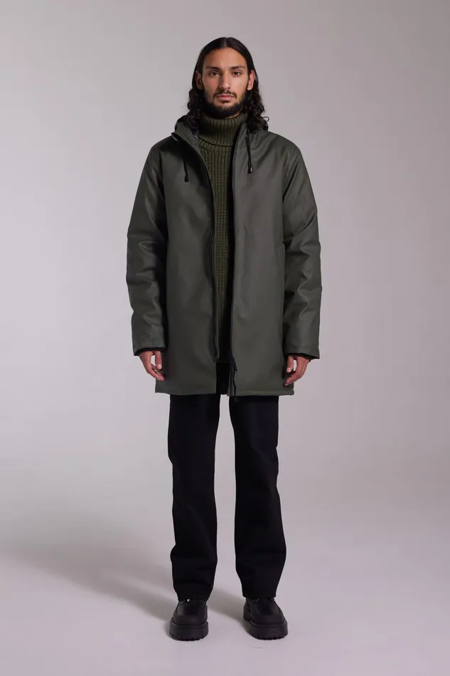 Stutterheim Stockholm Winter Jacket Green Men Raincoats