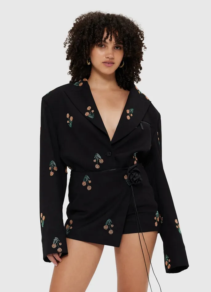 Suiting LEO LIN Women Jovanna Embellished Blazer 8211 Wildflower Beading