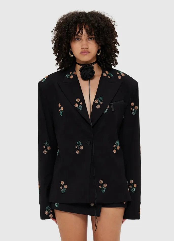 Suiting LEO LIN Women Jovanna Embellished Blazer 8211 Wildflower Beading