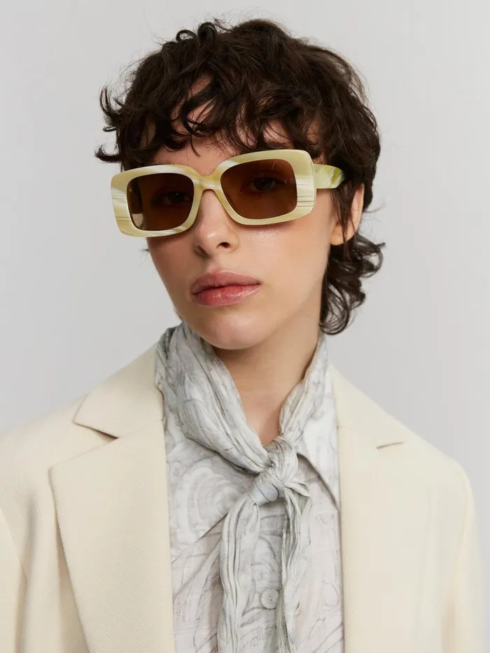 Sunglasses WomenMen Holzweiler Georg Frame Yellow Mix